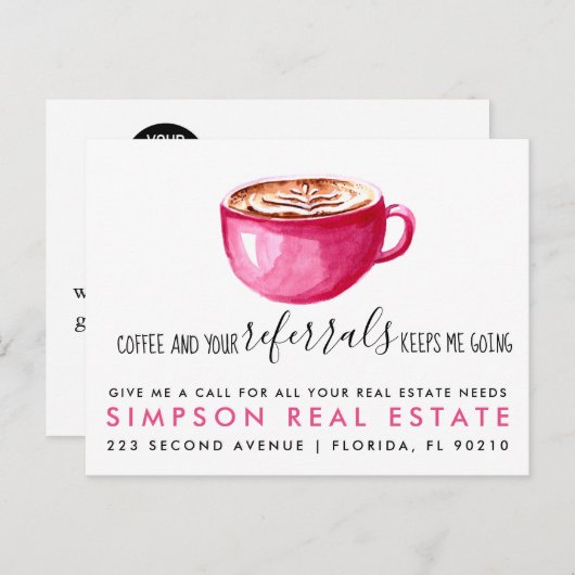 実在不動産ラテ紹介発表葉書 案内ポストカード (正面/裏面)