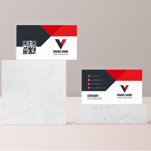 実在不動産レッドドラックQrコード 名刺