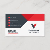 実在不動産レッドドラックQrコード 名刺 (正面)