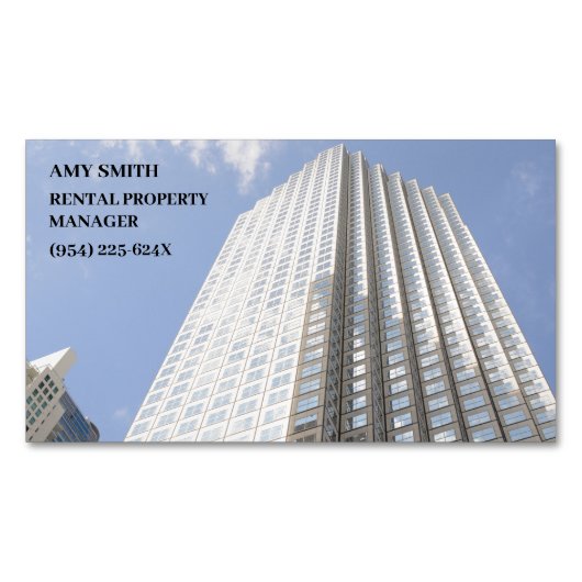実在不動産レンタル財産 マグネット名刺 (正面)