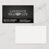 実在不動産ロゴ | エグゼクティブお洒落プロフェッショナル 名刺 (正面/裏面)