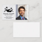 実在不動産ロゴ |スーツを着た実業家 名刺 (正面/裏面)