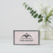 実在不動産ロゴ |ダマスクプリント |フレーファンシーム 名刺 (スタンド正面)