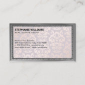 実在不動産ロゴ |ダマスクプリント |フレーファンシーム 名刺 (裏面)