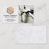 実在不動産ロゴ |ハウス鍵 名刺 (正面/裏面)