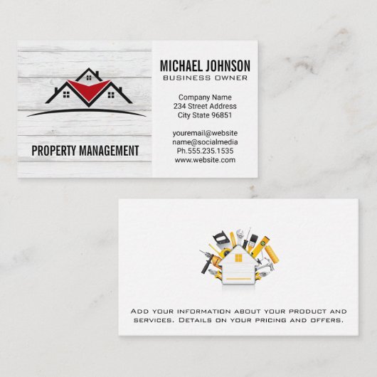 実在不動産ロゴ |ハードウェアツール 名刺 (正面/裏面)