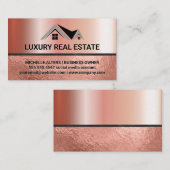 実在不動産ロゴ |バラ金箔 |ラグジュアリー 名刺 (正面/裏面)