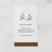 実在不動産ロゴ |ビジネスウーマン 名刺 (裏面)