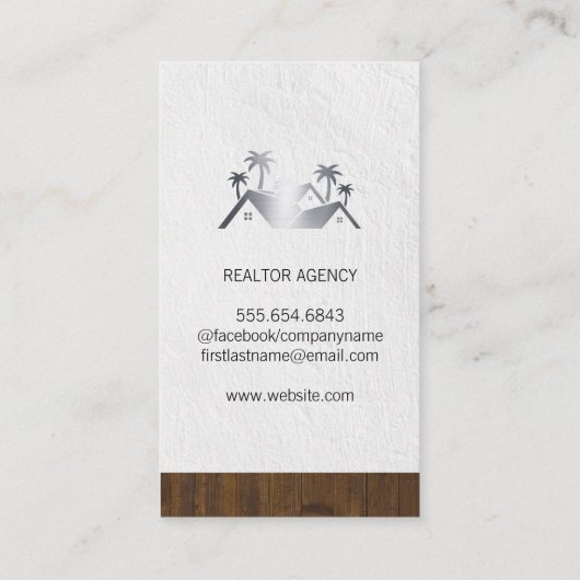 実在不動産ロゴ |ビジネスウーマン 名刺 (裏面)