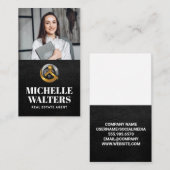 実在不動産ロゴ | ビジネスカスタムの写真 名刺 (正面/裏面)