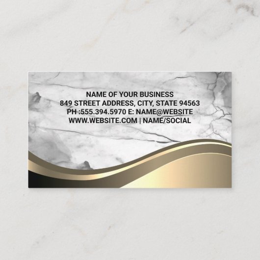 実在不動産ロゴ |マーブルメタル 名刺 (裏面)