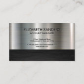 実在不動産ロゴ | メタリックブラック 名刺 (裏面)