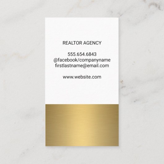 実在不動産ロゴ |モダンインテリア 名刺 (裏面)