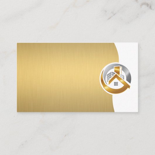 実在不動産ロゴ | モダン 名刺 (裏面)