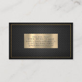 実在不動産ロゴ |レザーメッシュ 名刺 (裏面)