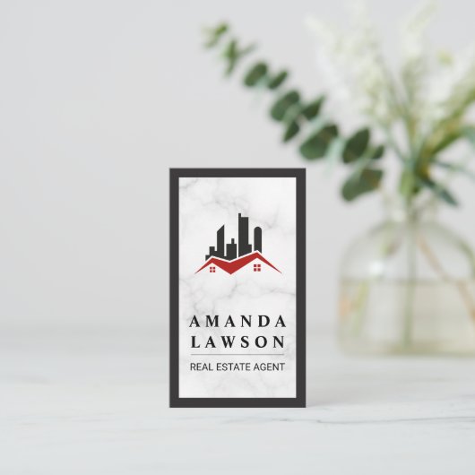 実在不動産ロゴ 予約カード (スタンド正面)