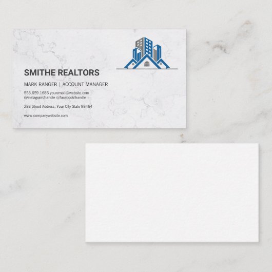 実在不動産ロゴ 予約カード (正面/裏面)