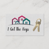 実在不動産ロゴ |住宅鍵 名刺 (正面)