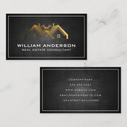 実在不動産ロゴ 名刺 (正面/裏面)