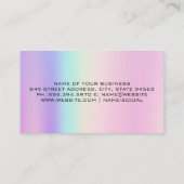 実在不動産ロゴ | 幾何学的ホログラフィック | QRコード 名刺 (裏面)