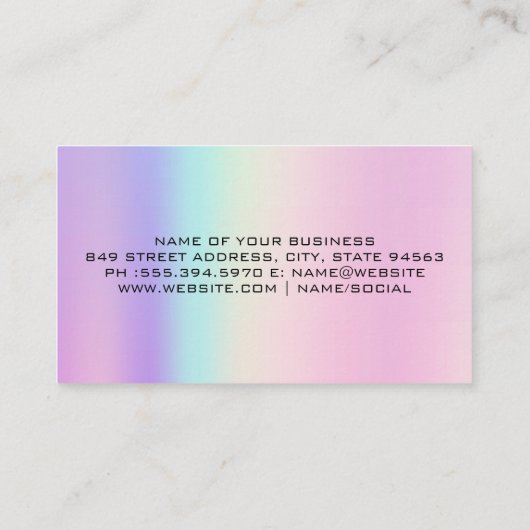 実在不動産ロゴ | 幾何学的ホログラフィック | QRコード 名刺 (裏面)