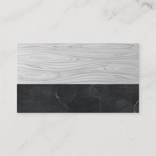 実在不動産ロゴ | 木目 | 大理石 名刺 (裏面)