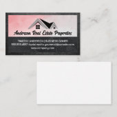 実在不動産ロゴ |水彩 |レザー 名刺 (正面/裏面)