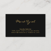 実在不動産ロゴ |金ゴールドメタル背景 名刺 (裏面)