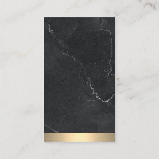 実在不動産ロゴ |金ゴールド |大理石 名刺 (裏面)