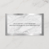 実在不動産ロゴ | 金属フレーム | 大理石 名刺 (裏面)