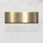 実在不動産ロゴ |金属製の金ゴールド大理石 名刺 (裏面)