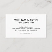 実在不動産ロゴ | 金属金ゴールド幾何学的ブラック 名刺 (裏面)