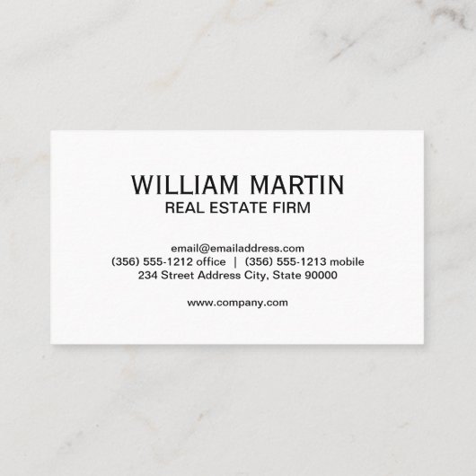 実在不動産ロゴ | 金属金ゴールド幾何学的ブラック 名刺 (裏面)