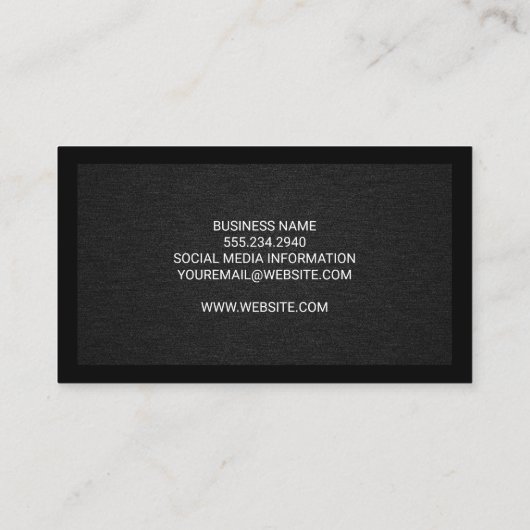 実在不動産ロゴ | 鍵とホーム | 黒のテクスチャ 名刺 (裏面)