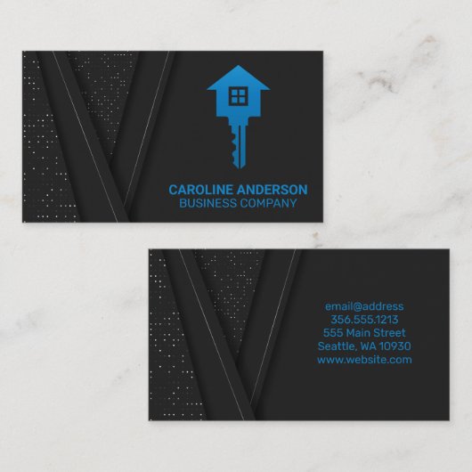 実在不動産ロゴ | 鍵ホーム 名刺 (正面/裏面)