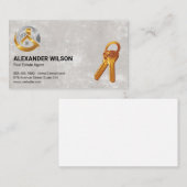 実在不動産ロゴ | 鍵 名刺 (正面/裏面)