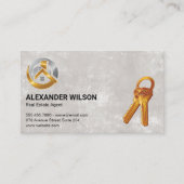 実在不動産ロゴ | 鍵 名刺 (正面)