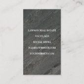 実在不動産ロゴ | 黒大理石 予約カード (裏面)