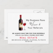 実在不動産ワイン紹介 案内ポストカード (正面/裏面)