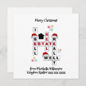 実在不動産不動産仲介業者ギフトCHRISTMASカード (正面/裏面)