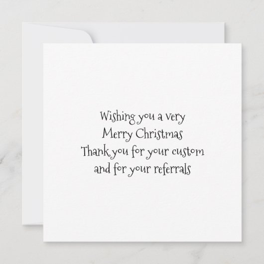 実在不動産不動産仲介業者ギフトCHRISTMASカード (裏面)