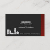 実在不動産不動産仲介業者不動産管理者建物シティ 名刺 (裏面)