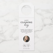 実在不動産代理店幸せ締切日の贈答品 ボトルネックタグ (正面)