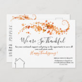 実在不動産代理店感謝祭 シーズンポストカード (正面/裏面)