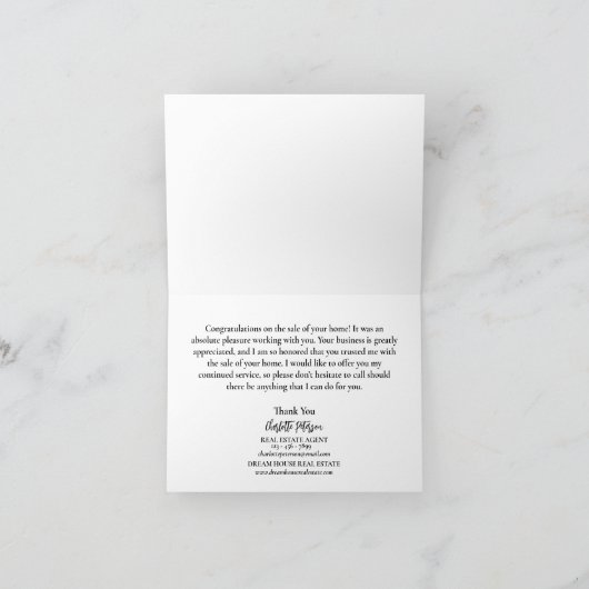 実在不動産代理店終了お礼 サンキューカード (内部)