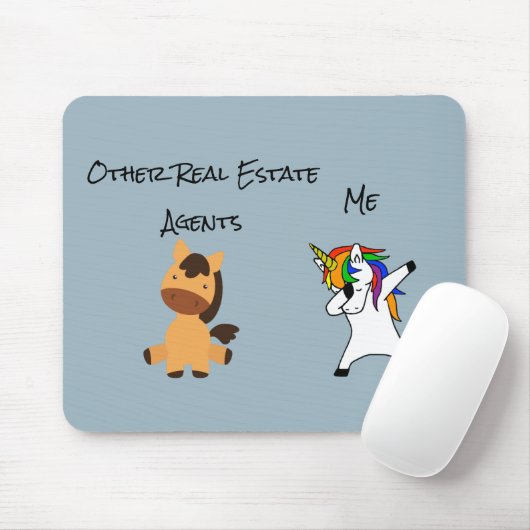 実在不動産代行者贈り物ダビング一角馬 マウスパッド (マウス)