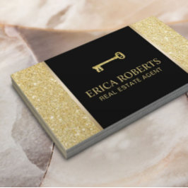 実在不動産仲介業者モダン金ゴールド 名刺