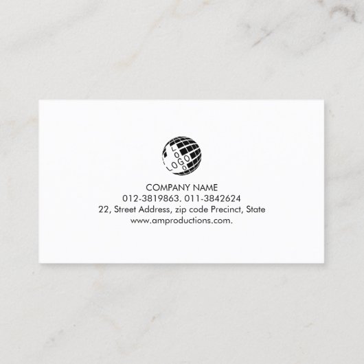 実在不動産仲介業者不動産事業 名刺 (裏面)