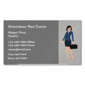 実在不動産仲介業者用不動産代理商カード マグネット名刺 (正面)