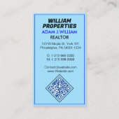 実在不動産仲介業者用Estate Agent QR名刺 名刺 (裏面)